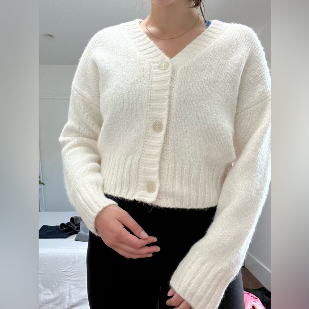 Z Supply White knit cardigan